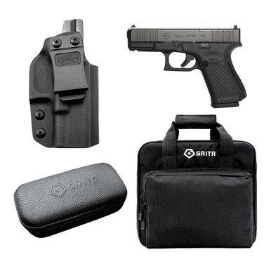 Shop GLOCK G19 Gen5 MOS FX 9mm Pistol w/GRITR Glock 19 IWB RH Holster, Gun Cleaning Kit, Soft Case. Buy best Pistols from gritrsports.com | Reviews and Shipping options available