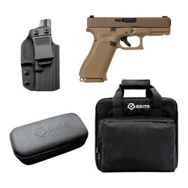 Shop GLOCK G19X 9mm 4.02in 17rd Semi-Automatic Pistol w/GRITR IWB RH Holster, Cleaning Kit, Soft Case. Buy best Pistols from gritrsports.com | Reviews and Shipping options available