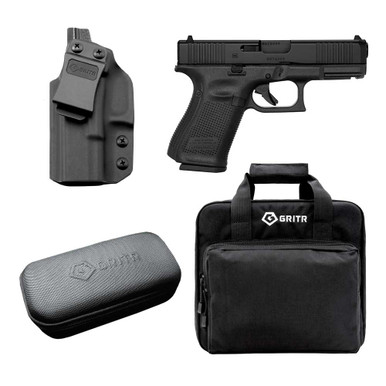 Shop GLOCK 19 Gen5 9mm 15rd Semi-Automatic Pistol w/GRITR IWB LH Holster, Cleaning Kit, Soft Case. Buy best Pistols from gritrsports.com | Reviews and Shipping options available