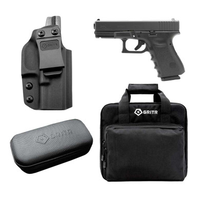 Shop GLOCK 19 Semi-Automatic 9mm Compact Pistol CA Compliant w/GRITR IWB RH Holster, Cleaning Kit, Soft Case. Buy best Pistols from gritrsports.com | Reviews and Shipping options available