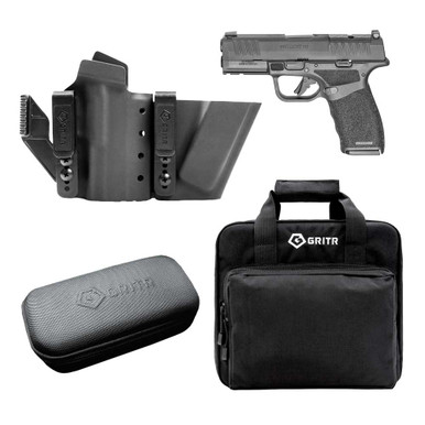 Shop SPRINGFIELD ARMORY Hellcat Pro OSP Pistol w/ GRITR IWB RH Holster, Gun Cleaning Kit & Soft Pistol Case. Buy best Pistols from gritrsports.com | Reviews and Shipping options available