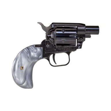 Shop Heritage Barkeep Boot, Single Action Only, Revolver, 22 LR, 1" Barrel, Alloy, Blued Finish, Black, Grey Pearl Grips, Fixed Sights, 6 Rounds, Includes Ejector Pin With Wood Handle BK22B1BHGPRL. Buy best Revolvers from gritrsports.com | Reviews and Shipping options available