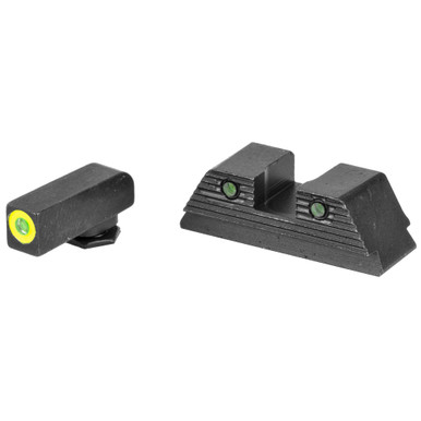 Shop AmeriGlo Trooper, Sight, Fits Glock 20,21,29,30,31,32,36,40,41, Green Tritium LumiLime Outline Front, Green Tritium Black Serrated Rear, Front/Rear GL-820. Buy best Iron Sights from gritrsports.com | Reviews and Shipping options available