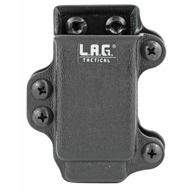 Shop L.A.G. Tactical, Inc. Single Pistol Magazine Carrier, Fits Most Double Stack 9/40 Full Size Magazines, Kydex, Black Finish 34000. Buy best Holsters from gritrsports.com | Reviews and Shipping options available