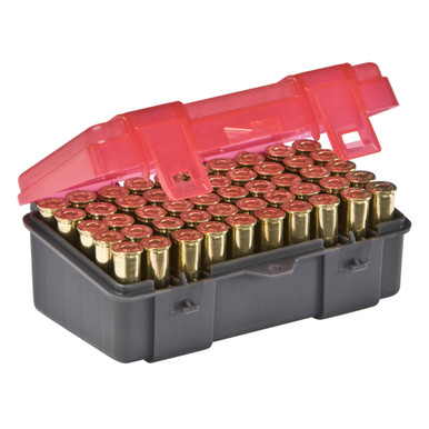 Shop Plano Ammunition Box, Holds 50 Rounds of .357/.38 Sp/.38 Handgun Rounds, Charcoal/Rose 122550. Buy best Ammo Boxes from gritrsports.com | Reviews and Shipping options available