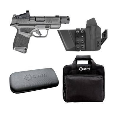 Shop Springfield Hellcat RDP 9mm 11rd/13rd 3.8" Barrel Black Pistol with GRITR IWB RH Gun Holster, Cleaning Kit & Soft Pistol Case. Buy best Pistols from gritrsports.com | Reviews and Shipping options available