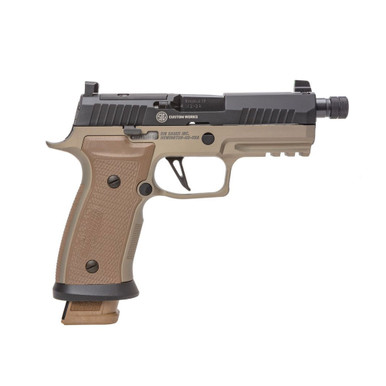 Shop SIG SAUER P320AXG-Combat 9mm 4.6in 21rd Two-Tone Semi-Auto Pistol (320AXGCA-9-CW-CBT-TB-R2). Buy best Pistols from gritrsports.com | Reviews and Shipping options available