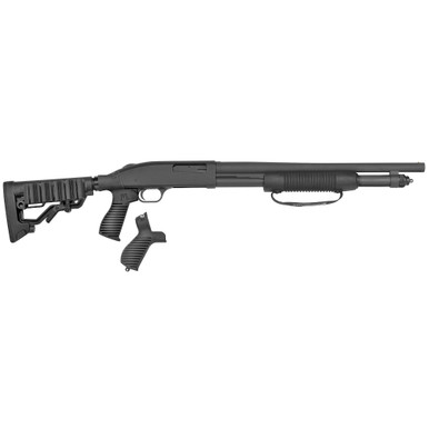 Shop Mossberg 590, Tactical, Pump Action, 12 Gauge, 3" Chamber, 18.5" Cylinder Barrel, Blue Finish, 6 Position Flex Tactical Stock with Corn Cob Forend, Right Hand, 6Rd, Bead Sight 50691. Buy best Shotguns from gritrsports.com | Reviews and Shipping options available