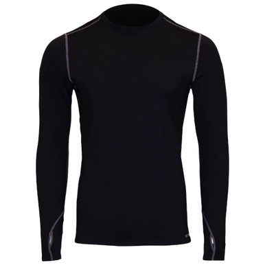 Shop HOT CHILLYS Men's Micro-Elite Chamois Black Crewneck (HC9909-101). Buy best Tops from gritrsports.com | Reviews and Shipping options available