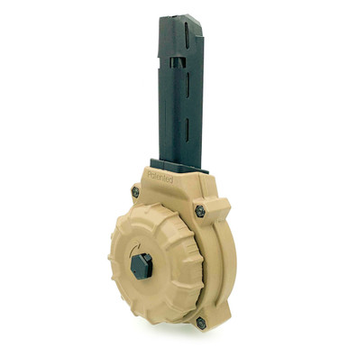 PROMAG 50rd Flat Dark Earth Polymer Drum Magazine for Glock 1719 9mm DRMA11FDE