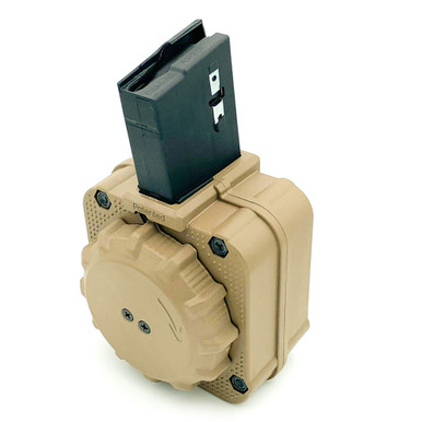 PROMAG 65rd Flat Dark Earth Polymer Drum Magazine for AR15 556mm DRMA8FDE