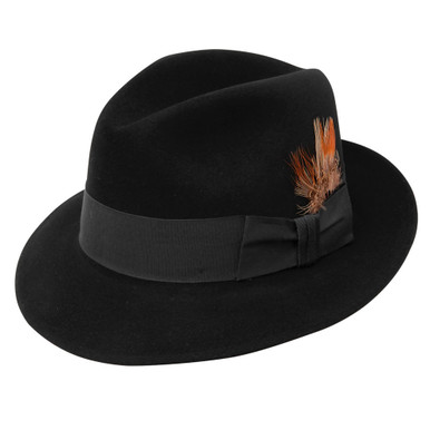 Shop STETSON Saxon Fur Felt Black Fedora Hat (TFSAXN-022007). Buy best Hats from gritrsports.com | Reviews and Shipping options available