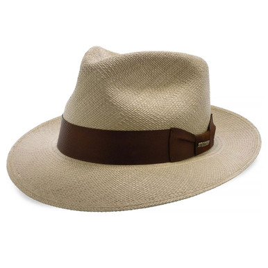 Shop STETSON Aficionado Wheat Panama Straw Hat (TSAFCO-342405). Buy best Hats from gritrsports.com | Reviews and Shipping options available