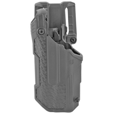 Shop BLACKHAWK T-Series L3D, Duty Holster, Left Hand, Fits Glock 17/19/22/31 With TLR1/TLR2, Includes Jacket Slot Belt Loop, Black Basketweave Finish 44N600BWL. Buy best Holsters from gritrsports.com | Reviews and Shipping options available