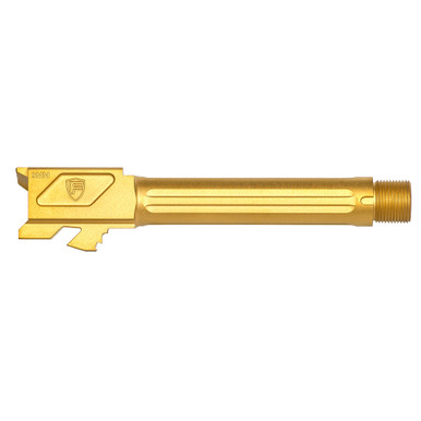 Shop Fortis Manufacturing, Inc. Match Grade Barrel, For Glock, 9MM, 4.5", Threaded, Fits Glock 19 Gen 1-5 and 19X, Gold TiN Finish FM-G19-TB-TiN. Buy best Barrels from gritrsports.com | Reviews and Shipping options available