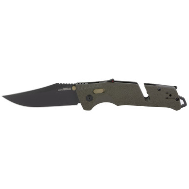 Shop SOG Knives & Tools Trident AT, Folding Knife, 3.7" Straight Clip Point, Olive Drab Green Handle, D2 Steel, Titanium Nitride Finish, Black SOG-11-12-03-41. Buy best Knives from gritrsports.com | Reviews and Shipping options available