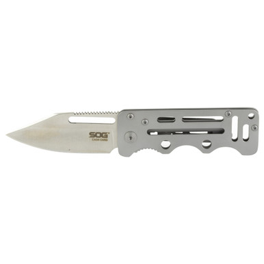 Shop SOG Knives & Tools Cash Card, Folding Knife, 2.75" Clip Point Straight Edge, Silver Stainless Steel Handle, 8Cr13MoV Steel, Satin Finish, Silver SOG-EZ1-CP. Buy best Knives from gritrsports.com | Reviews and Shipping options available