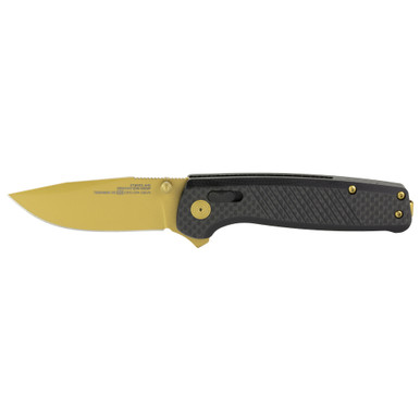Shop SOG Knives & Tools Terminus XR LTE, Folding Knife, 2.95" Straight Clip Point, Black G10 and Carbon Fiber Handle, CPM S35VN Steel, Titanium Nitride Finish, Gold SOG-TM1033-BX. Buy best Knives from gritrsports.com | Reviews and Shipping options available