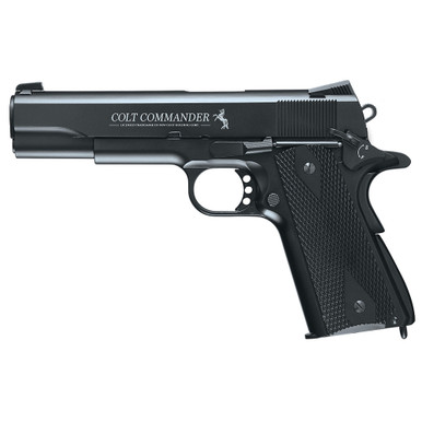 Shop Umarex Colt Commander, 177 BB, 4.5" Barrel, Black Finish, Steel Frame, BLOWBACK Action, Drop-Free Mag, 19Rd, 325 Feet Per Second 2254028. Buy best Air Pistols from gritrsports.com | Reviews and Shipping options available