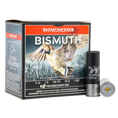 Shop Winchester Ammunition Bismuth, 12 Gauge 3", #1, 1 3/8 oz, Shotshell, 25 Round Box SWB1231. Buy best Shotgun Ammo from gritrsports.com | Reviews and Shipping options available