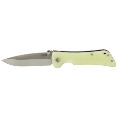 Shop Zac Brown's Southern Grind Bad Monkey, Folding Knife, 4" Drop Point, Green J ade Handles, 14C-28N Stainless Steel, Satin Blade, Silver SG03030004. Buy best Knives from gritrsports.com | Reviews and Shipping options available