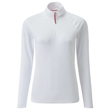 Shop GILL Women's UV Tec Long Sleeve White Zip Tee (UV009WW). Buy best LS Shirts from gritrsports.com | Reviews and Shipping options available