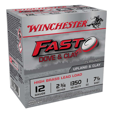 Shop WINCHESTER AMMO Fast Dove High Brass 12 Gauge 2-3/4in 7.5 Shot 25rd Shotgun Ammo (WFD127B). Buy best Shotgun Ammo from gritrsports.com | Reviews and Shipping options available