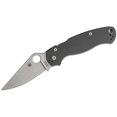 Shop SPYDERCO Para  2 3.47in G-10 Dark Gray Folding Knife (C81GPDGY2). Buy best Folding Knives from gritrsports.com | Reviews and Shipping options available