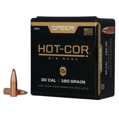 SPEER HotCor 30 Caliber 180gr Spitzer Soft Point 100Box Rifle Bullets 2053