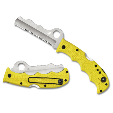 Shop SPYDERCO Assist Salt Lightweight Yellow CombinationEdge Folding Knife (C79PSYL). Buy best Folding Knives from gritrsports.com | Reviews and Shipping options available