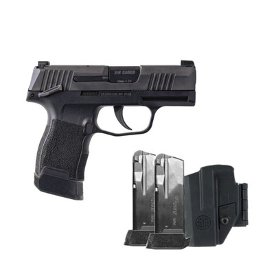 Shop SIG SAUER TacPac P365 9mm 3.1in Black X-Ray 3 Polymer Grip Manual Safety Pistol with Holster and 3x 12rd Mags (365-9-BXR3P-MS-TACPAC). Buy best Pistols from gritrsports.com | Reviews and Shipping options available