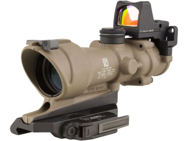 Shop TRIJICON 4x32 ACOG ECOS Amber Crosshair Cerakote FDE Riflescope with 3.25 MOA RMR Red Dot Sight (TA01-D-100555). Buy best Red Dot Scopes from gritrsports.com | Reviews and Shipping options available