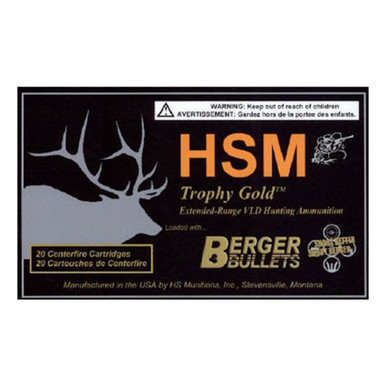 Shop HSM Trophy Gold 308 Winchester (7.62 NATO) BTHP 185gr 20rd Rifle Ammo (BER308185VLD). Buy best Rifle Ammo from gritrsports.com | Reviews and Shipping options available