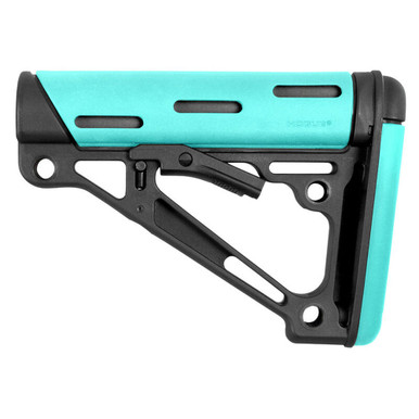 Shop HOGUE AR-15/M-16 OverMolded Aqua Collapsible Buttstock Fits Mil-Spec Buffer Tube (13440). Buy best Stock Systems from gritrsports.com | Reviews and Shipping options available