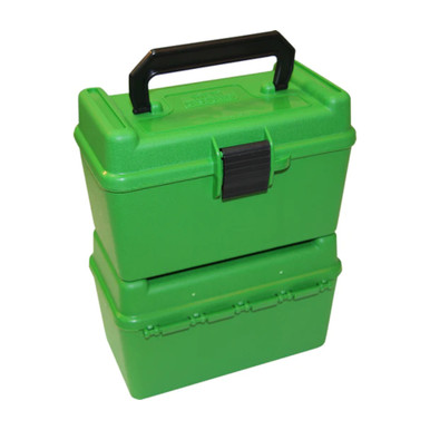 Shop MTM 50 Round 25-06 30-06 270 Win Green Deluxe Ammo Box (H50-RL-10). Buy best Ammo Boxes from gritrsports.com | Reviews and Shipping options available