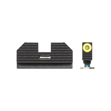 Shop NIGHT FISION Costa Ludus Glock 17/19/34 Yellow Front Ring, Horizontal Tritium Bar Rear Night Sight Set (GLK-001-010-YGXG). Buy best Night Sights from gritrsports.com | Reviews and Shipping options available