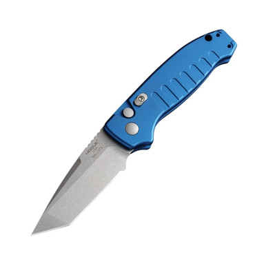 Shop HOGUE Ballista-I 3.5in Tanto Blade Tumbled Finish Matte Blue Auto Folding Knife (64123). Buy best Folding Knives from gritrsports.com | Reviews and Shipping options available