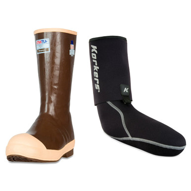 Shop XTRATUF Mens Legacy 15in Steel Toe Copper/Tan Size 8 Boot With KORKERS I-Drain Neoprene 3.5mm Black Size S Guard Sock. Buy best Boots from gritrsports.com | Reviews and Shipping options available