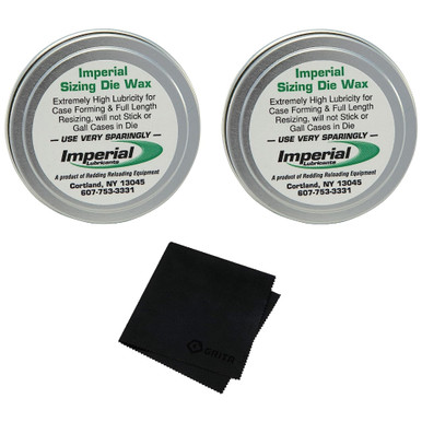 Shop REDDING Imperial 2-Pack 1oz Sizing Die Wax With Gritr Microfibre (7500-x2-BUNDLE). Buy best Lubricants from gritrsports.com | Reviews and Shipping options available