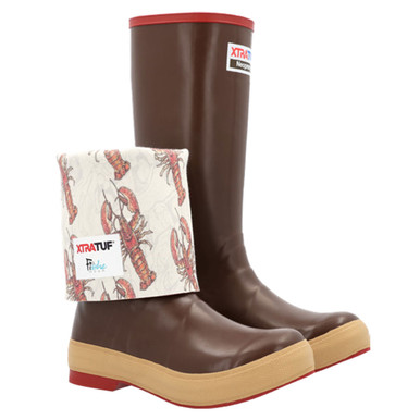 Shop XTRATUF Women's 15in Legacy Fishe Wear Brown/Lobster Print Boots (XWL-9LOB). Buy best Boots from gritrsports.com | Reviews and Shipping options available