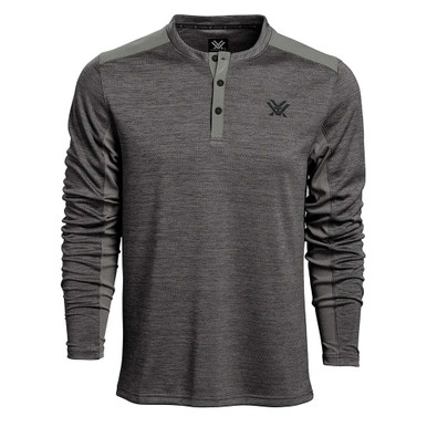 Shop VORTEX Men's Northern Heights Henley Grey Heather LS Shirt (220-19-GHT). Buy best LS Shirts from gritrsports.com | Reviews and Shipping options available