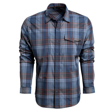 Shop VORTEX Men's Trail Call Tech Flannel Blue Gray Long Sleeve Shirt (VOR-221-39-BGR). Buy best LS Shirts from gritrsports.com | Reviews and Shipping options available