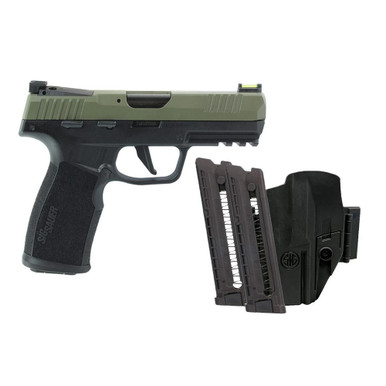 Shop SIG SAUER P322 TacPac 22LR 4in 3x20rd 2-Tone Moss Green OR Pistol With Holster (322C-TAS-MGR-TACPAC). Buy best Pistols from gritrsports.com | Reviews and Shipping options available