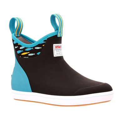 Shop XTRATUF Women's 6in Ankle Salmon Sisters Black Deck Boots (XWAB0TS). Buy best Boots from gritrsports.com | Reviews and Shipping options available