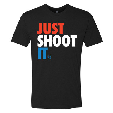Shop NOVESKE Just Shoot It Black T-Shirt, Large (1002443). Buy best SS Shirts from gritrsports.com | Reviews and Shipping options available