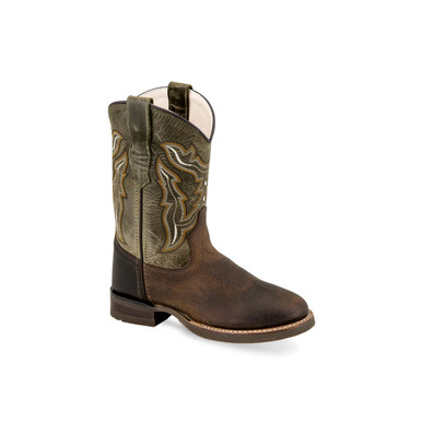 Shop OLD WEST Children's Broad Round Toe Leather Cowboy Boots. Buy best Boots from gritrsports.com | Reviews and Shipping options available