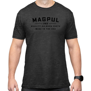 Shop MAGPUL Men's Go Bang Parts CVC Charcoal Heather T-Shirt (MAG1112-011). Buy best SS Shirts from gritrsports.com | Reviews and Shipping options available
