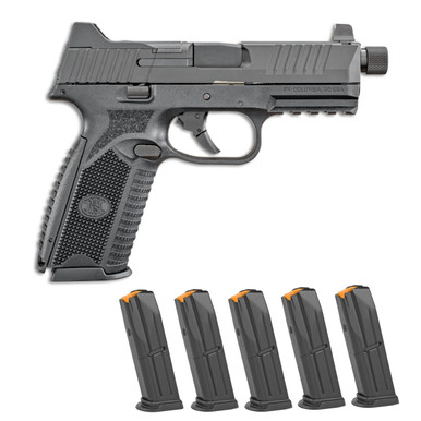 Shop FN AMERICA 509 Tactical 9mm 4.5in Black 2x 10rd + 3x 10rd Free Mags Bundle with Case (66-101650). Buy best Pistols from gritrsports.com | Reviews and Shipping options available