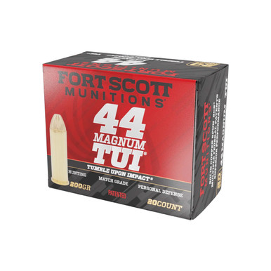 Shop FORT SCOTT MUNITIONS .44 Magnum TUI 200 Gr 20rd Pistol Ammunition (44MAG-200-SCV1). Buy best Handgun Ammo from gritrsports.com | Reviews and Shipping options available