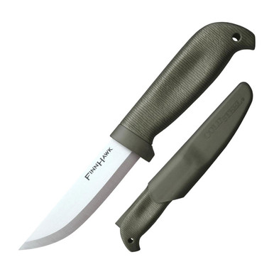 Shop COLD STEEL Finn Hawk 4in Straight Back Blade OD Green Polypropylene Handle Fixed Knife with Sheath (CS-20NPK). Buy best Fixed Knives from gritrsports.com | Reviews and Shipping options available